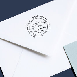 マウンテンズ&パインズヴィンテージファミリー差出人住所 セルフインキングスタンプ