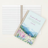 マウンテンズ&メドウズブルー&パープル聖なる書物、 経典 ノートブック (内側)