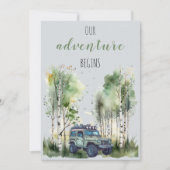 マウンテンタイムワイルドフラワー日付カードを保存 セーブザデート (正面)