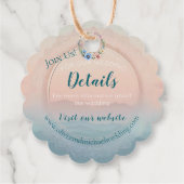 マウンテンタイムワイルドフラワー結婚の詳細カード フェイバータグ (裏面)