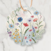 マウンテンタイムワイルドフラワー結婚の詳細カード フェイバータグ (正面)