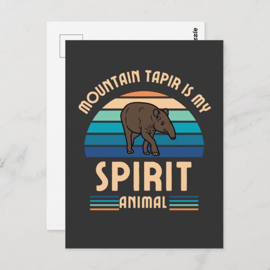 マウンテンタピールは私の精神の動物である ポストカード (正面/裏面)