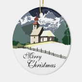 マウンテンチャーチクリスマスの飾り セラミックオーナメント (左)