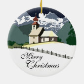 マウンテンチャーチクリスマスの飾り セラミックオーナメント (裏面)