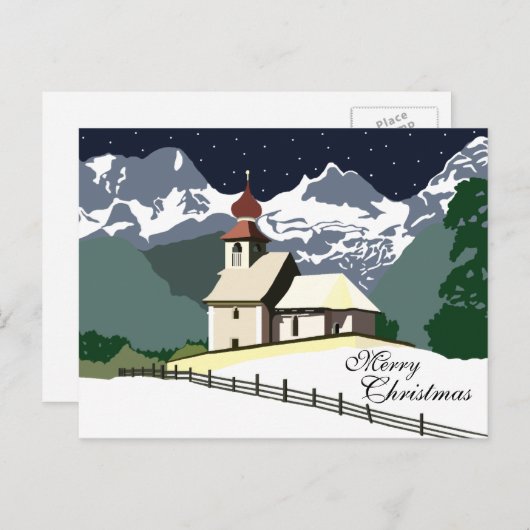 マウンテンチャーチクリスマスホリディポストカード シーズンポストカード (正面/裏面)