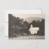 マウンテンチャーチヴィンテージウェディング招待状RSVP 出欠カード (裏面)