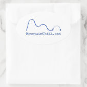 マウンテンチル – バンパーステッカー 楕円形シール (バッグ)