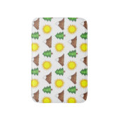 マウンテンツリーサンシャインキャンピングキャンプグラウンドキャビン バスマット (正面縦)