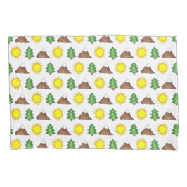 マウンテンツリーサンシャインキャンピングキャンプグラウンドキャビン 枕カバー