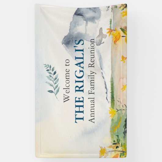 マウンテンテーマファミリー懇親会バナー 横断幕 (縦)