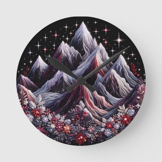 マウンテンデザイン ラウンド壁時計 (正面)