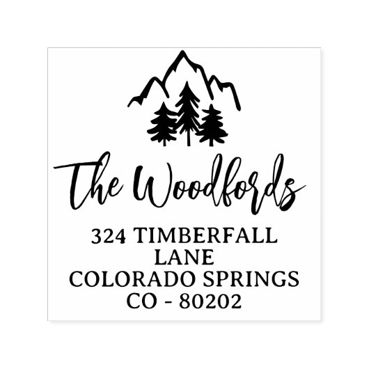 マウンテントップス&スプルケス素朴ファミリーま結婚たは セルフインキングスタンプ (デザイン)