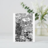 マウンテントップペンおよびインクイラストレーションはがき ポストカード (スタンド正面)