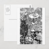 マウンテントップペンおよびインクイラストレーションはがき ポストカード (正面/裏面)