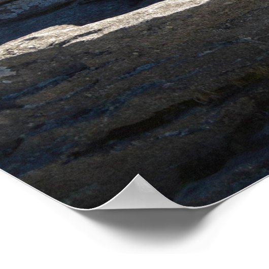 マウンテントップ大きい石と景色 ポスター (角)