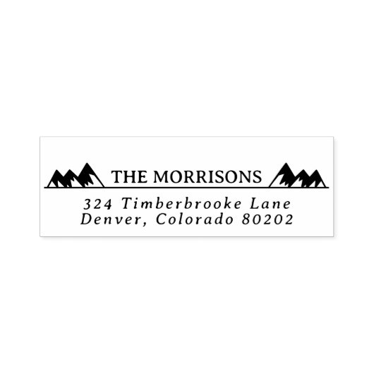 マウンテントッ素朴プの名前と差出人住所 セルフインキングスタンプ (デザイン)