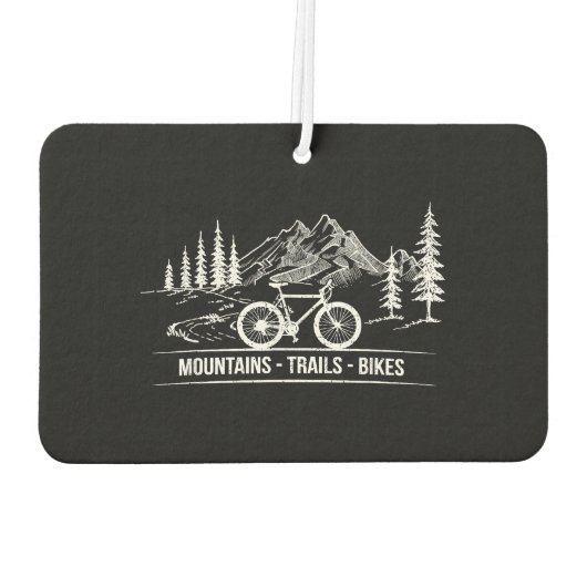 マウンテントレイルバイク – サイクリスト自転車 カーエアーフレッシュナー (裏面)
