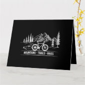マウンテントレイルバイク – サイクリスト自転車 カード (黄色い花)