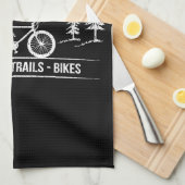 マウンテントレイルバイク – サイクリスト自転車 キッチンタオル (四つ折り)