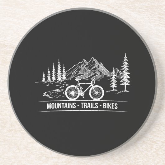 マウンテントレイルバイク – サイクリスト自転車 コースター (正面)