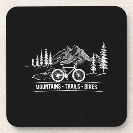マウンテントレイルバイク – サイクリスト自転車 コースター (正面)