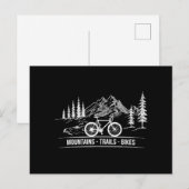 マウンテントレイルバイク – サイクリスト自転車 シーズンポストカード (正面/裏面)