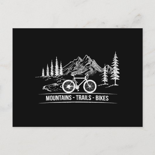 マウンテントレイルバイク – サイクリスト自転車 シーズンポストカード (正面)