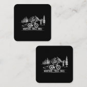 マウンテントレイルバイク – サイクリスト自転車 スクエア名刺 (正面/裏面)