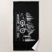 マウンテントレイルバイク – サイクリスト自転車 ビーチタオル (正面)