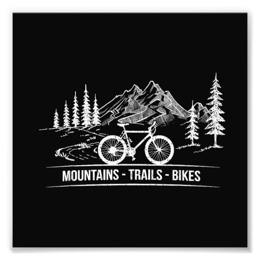 マウンテントレイルバイク – サイクリスト自転車 フォトプリント            (正面)
