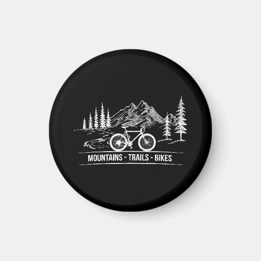 マウンテントレイルバイク – サイクリスト自転車 マグネット (正面)