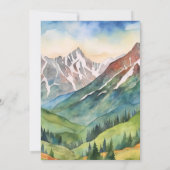 マウンテンドリーミーウォーターカラー結婚グリッターズB 招待状 (裏面)