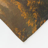 マウンテンドーンフォレスト自然サンセットランドスケープ フリースブランケット (角)