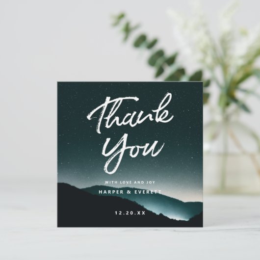 マウンテンナイトダークスターライトスカイ結婚ズスクエア サンキューカード (スタンド正面)