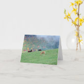 マウンテンノートカードの馬 カード (黄色い花)