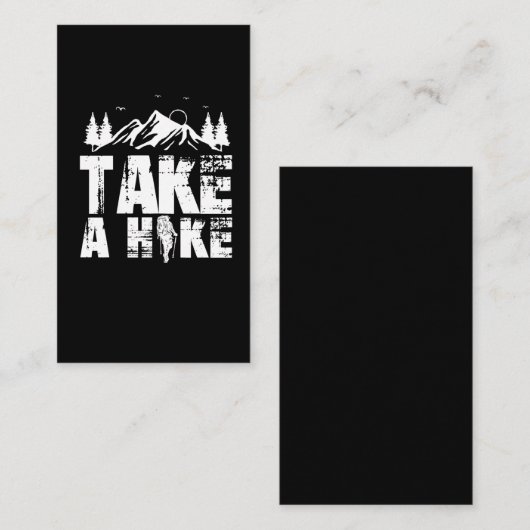 マウンテンハイキングに熱心なアウトドア自然愛好家 名刺 (正面/裏面)