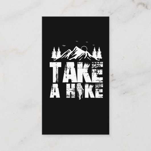 マウンテンハイキングに熱心なアウトドア自然愛好家 名刺 (正面)