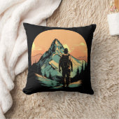マウンテンハイキングアドベンチャーサンセット クッション (ブランケット)