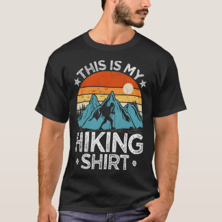マウンテンハイキングアドベンチャー ヴィンテージ トレッキングが趣味です Tシャツ