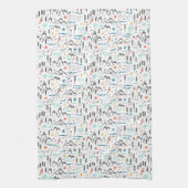 マウンテンハイキングパターン キッチンタオル (縦)