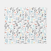 マウンテンハイキングパターン フリースブランケット (正面(横))