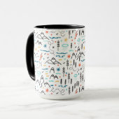 マウンテンハイキングパターン マグカップ (正面左)