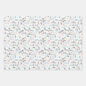 マウンテンハイキングパターン ラッピングペーパーシート (正面3)