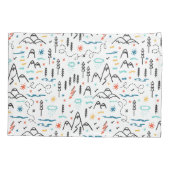 マウンテンハイキングパターン 枕カバー (裏面-左)