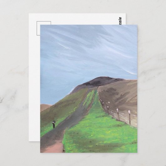 マウンテンハイク絵を描ズプリント ポストカード (正面/裏面)