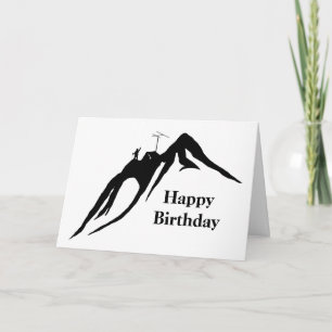 マウンテンハムラジオシルエット誕生日カード カード