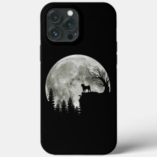マウンテンハロウィン不気味ムーン上のパグスタンド iPhone 13 PRO MAXケース