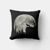 マウンテンハロウィーンに立つドイツの羊飼い クッション (正面)