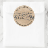 マウンテンハンドメイドファーム素朴ヴィンテージパインツリーブ ラウンドシール (バッグ)