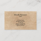 マウンテンハンドメイドファーム素朴ヴィンテージパインツリーブ 名刺 (裏面)